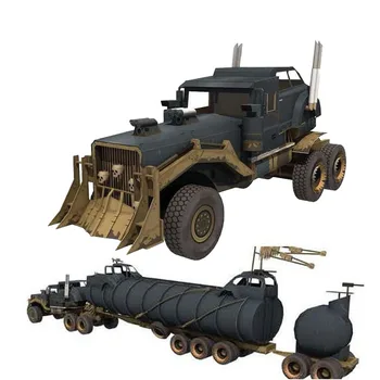 1:25 Mad Max Război Platforma Auto Tractor 3D DIY Hârtie Model de Carte de Clădire Seturi de Constructii jucarii Jucarii Educative Model Militar