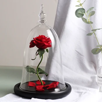 Ziua îndrăgostiților Frumusete a Crescut Și a Fiarei Roșii de Flori Romantic Ziua Îndrăgostiților Cadou de Ziua Decor Flori Artificiale