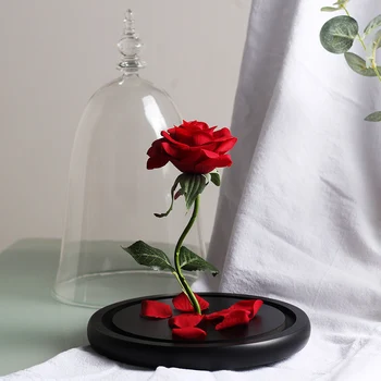 Ziua îndrăgostiților Frumusete a Crescut Și a Fiarei Roșii de Flori Romantic Ziua Îndrăgostiților Cadou de Ziua Decor Flori Artificiale