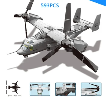 Fierbinte Militare moderne ww2 v-22 Osprey luptător de Aeronave bloc avion model forțele aeriene cifre cărămizi jucării de colecție