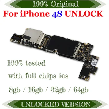 Transport gratuit , 8GB / 16GB / 32GB pentru iPhone 4s Placa de baza cu chips-uri deblocate pentru iphone 4 S Placa de baza cu sistemul de de Testare