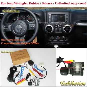 Masina retrovizoare Înapoi Reverse Camera Seturi Pentru Jeep Wrangler Rubico / Sahara / Nelimitat - RCA & Original Ecran Compatibil