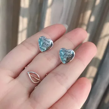 Femei Cercei clasice farmecul iubirii neînfricat populare accesorii semn Dublu din argint S925 Bijuterii Valentine cadou de Ziua