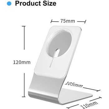 Suport pentru Incarcator MagSafe de Aluminiu de pe Desktop de Telefon de suport Suport Compatibil cu Apple MagSafe de Încărcare pentru IPhone 12/12Pro/12 Mini