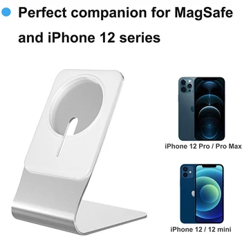 Suport pentru Incarcator MagSafe de Aluminiu de pe Desktop de Telefon de suport Suport Compatibil cu Apple MagSafe de Încărcare pentru IPhone 12/12Pro/12 Mini