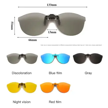 YAMEIZE Clip Moda ochelari de Soare Barbati Femei Polarizat Ochelari de Soare Șofer Mașină de Ochelari de vedere de Noapte Lentila Accesorii Ochelari UV