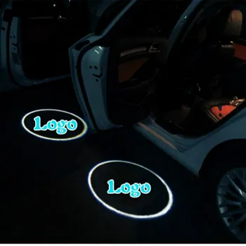 JURUS 2 buc LED-uri Auto Ușa bun venit Lumina Laser Umbra Proiector Led Logo-ul de lumini Decorative Pentru Volvo Pentru Peugeot Pentru Toate Masinile Logo-ul