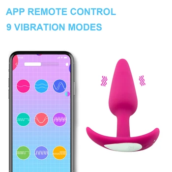 Long Distance Control Vibrator Bluetooth APP Dop de Fund de Control de la Distanță Anal Plug Prostata Masaj Pizde Sex Toy Adult Sex Produs