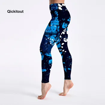 Qickitout Sexy Pantaloni De Vara Pantaloni 2018 Casual Jambiere De Imprimare Rapidă De Uscare Femei De Înaltă Talie Jambiere Pantaloni Fitness