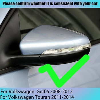 2 buc Masina de Styling Modificat Coajă de Fibre de Carbon Model pentru Volkswagen VW Golf 6 2008-2012 Touran 2011-Oglindă Laterală capac de Acoperire