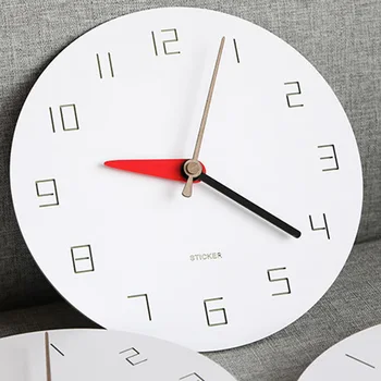 Nordic Design Decorativ de Perete Ceasuri de Crăciun din Lemn Ceas pentru Camera de zi Simplu Mut Ceas Agățat Design Modern Decor Acasă