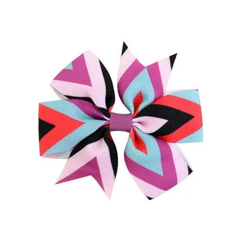 12Pcs/Lot Nou de Moda Handmade Boutique Multi - color design geometric Arc de Păr Clip Aligator Fete Copii Accesorii de Par 743