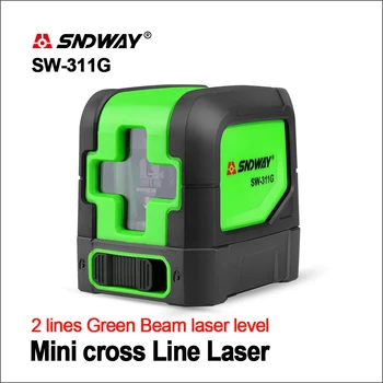 SNDWAY Laser Nivele Laser Verde Nivel de Auto Nivelare Verticală, Orizontală, Lasere Linie Roșie Instrumente de Măsură 2 linii de Lasere de Nivel