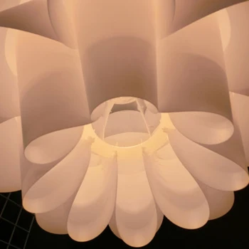 Nordic Creative Alb Floare De Lotus Plafon Lumina Pandantiv Shade Abajur Pentru Living Sufragerie Si Dormitor
