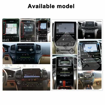 128GB ROM Pentru Toyota Land Cruiser LC200 2008-Android 9.0 Tesla Stil PX6 Auto Navigație GPS, Player Multimedia DSP CARPLAY