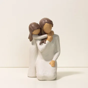 Vintage Sculptate De Mână-Pictat Figuri Figurine Decorative Pentru Decor Acasă Rășină Câine Sculptura Ziua Îndrăgostiților Mama Cadou Nou Sosire