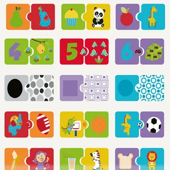 Montessori Jucarii Pentru Copii Alb Negru Roșu Carduri Flash De Culori Cu Contrast Ridicat Motivația Stimulare Vizuală Cartonașe De Învățare 0-3 Luni