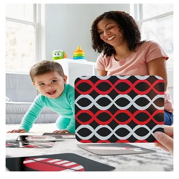 Montessori Jucarii Pentru Copii Alb Negru Roșu Carduri Flash De Culori Cu Contrast Ridicat Motivația Stimulare Vizuală Cartonașe De Învățare 0-3 Luni