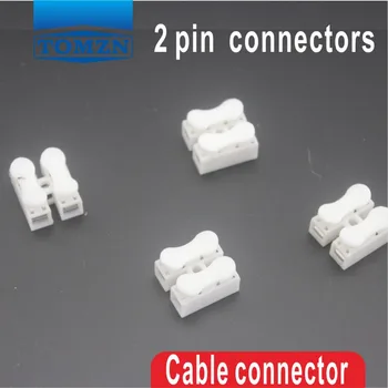 500Pcs 2 pin împinge rapid conector de cablu terminal Terminal Cabluri 10A 250V