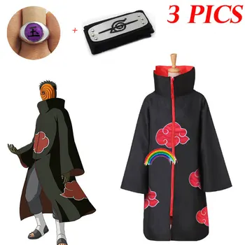 3 POZE Naruto Costum Pelerina Akatsuki Cosplay Sasuke Uchiha Cape Cosplay Itachi costum de Îmbrăcăminte Akatsuki TOȚI MEMBRII 11SETS