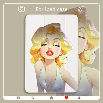 Frumusete Pentru ipad 11 Pro 2020 Cazul ipad Mini 2 a 7-a Generație Cazul Marilyn Monroe de Lux ipad Air 2 din Piele de PC Greu Capacul din Spate