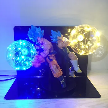ASCELINA NOI DBZ Lampa Vegeta Goku Acțiune de Luptă Caracter DIY Anime Model Lumina de Noapte Z Jucărie Lumină de Crăciun Cadouri de Ziua de nastere