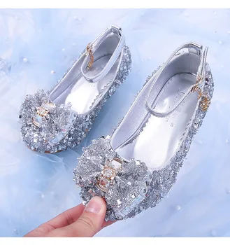 Fata fantasy crystal pantofi cu toc înalt paiete dans petrecere de moda bowknot stras de înaltă calitate Printesa sandale 24-36