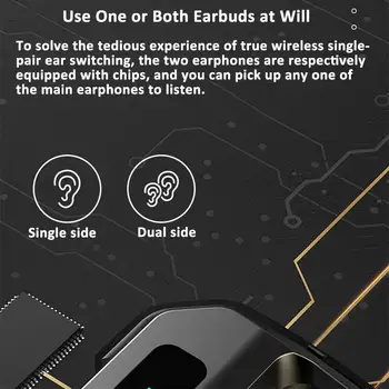 9D de Reducere a Zgomotului Stereo TWS Căști fără Fir, Căști Bluetooth Display LED Căști Impermeabil Dual Căști Auriculare