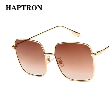 HAPTRON Epocă Supradimensionat ochelari de Soare Patrati Femei moda mujer 2018 Brand de Lux roz Oglindă Gradient de Ochelari de Soare oculos feminino