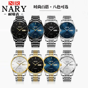 Top Brand de Lux Nici Ceas de Moda pentru Bărbați Ceasuri din Oțel Inoxidabil Negru Bărbați Ceasuri Day date Ceas de Cuarț Ceasuri de mana Barbati