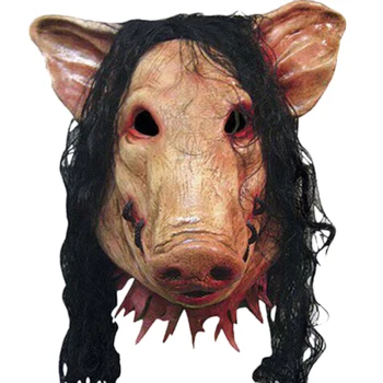 Halloween Măști Înfricoșătoare Noutate Cap de Porc Horror cu Măști de Păr Caveira Cosplay Costum Realist Latex Festival Consumabile Masca