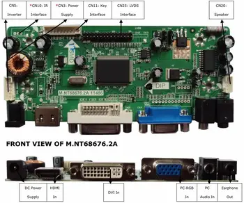 Yqwsyxl Control Board Monitor Kit pentru N133B6-L24 N133B6-L25 N133B6-L26 HDMI+DVI+VGA LCD ecran cu LED-uri Controler de Bord Driver