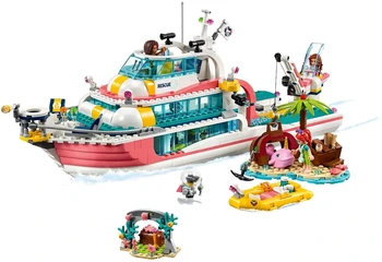 Fata noua Serie de Cărămidă Barca de Salvare Compatibil cu 41381 Blocuri Jucarii pentru Copii Ziua de nastere Cadou de Crăciun 945PCS