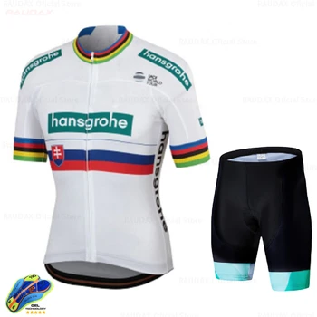 2021 Boraful Hansgrohe Ropa Ciclismo Hombre Vara Ciclism Jersey Respirabil Barbati Maneca Scurta Tricou Bicicleta Salopete pantaloni Scurți 19D Gel Pad