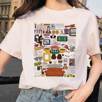 Prietenul tv show femei femme haine tricou femei t-shirt de sus tricouri harajuku vara 90 tricou grunge streetwear