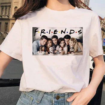 Prietenul tv show femei femme haine tricou femei t-shirt de sus tricouri harajuku vara 90 tricou grunge streetwear