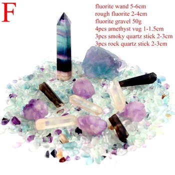 Amestecat Naturale Cristal Ametist Wandpoint Pietriș Set Prime Minerale-Specimen Rock Colorate Chakra Stone Reikihealing Decor Acasă