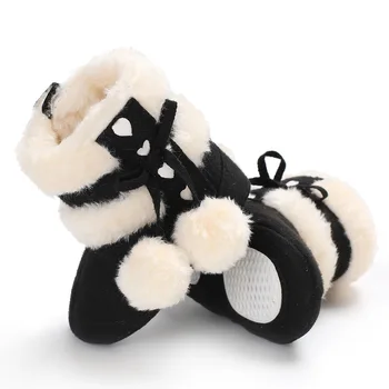 0-18M Iarna Zapada Ghete pentru Nou-născut Fete Papuceii Ține de Pluș Cald în Interior Anti-alunecare copil Copil Copil Drăguț Pantofi de Jos