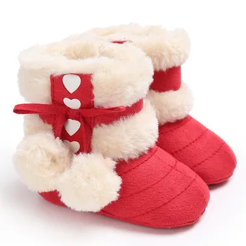 0-18M Iarna Zapada Ghete pentru Nou-născut Fete Papuceii Ține de Pluș Cald în Interior Anti-alunecare copil Copil Copil Drăguț Pantofi de Jos