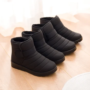 ZUNYU Noua Moda Barbati Cizme de Înaltă Calitate rezistent la apa Glezna Cizme de Zapada Pantofi Cald Blana de Pluș Cârlig & Bucla de Pantofi de Iarna Transport Gratuit