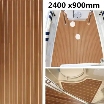 2400x900x6mm Maro Spuma EVA Barca Parchet Faux Imitație lemn de Tec Foaie Pad pentru Yacht Masina Marin Barca Decor Anti Skid Mat