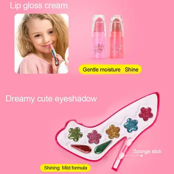 Produse Cosmetice pentru copii Make-up Caseta de Jucărie Set Bijuterii de Fată Casă de Joacă Pantofi cu toc, Machiaj Cutie Printesa Trusa de Machiaj Cadou de Crăciun