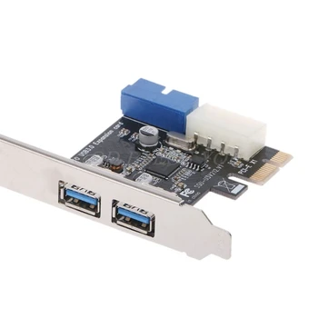 2 Porturi PCI Express USB 3.0 pe Panoul Frontal cu Control Card Adaptor 4-Pini & 20 Pini Picătură de Transport maritim