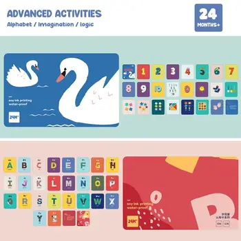 Beiens Montessori Jucării 6Pack Imagine Copil FlashCard Timpurie a Copiilor de Învățare de Învățământ de Copii Jucării Cognitive Carduri Flash engleză