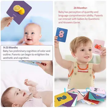 Beiens Montessori Jucării 6Pack Imagine Copil FlashCard Timpurie a Copiilor de Învățare de Învățământ de Copii Jucării Cognitive Carduri Flash engleză