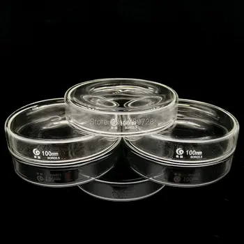 2 buc 100mm sticlă Borosilicată Petri Vas de Cultura Pentru Laboratorul de Chimie Bacteriene Drojdie vas de sticlă