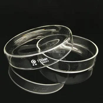 2 buc 100mm sticlă Borosilicată Petri Vas de Cultura Pentru Laboratorul de Chimie Bacteriene Drojdie vas de sticlă