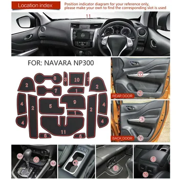 20 Buc/Set Anti-Alunecare de Cauciuc, Cupa de Perna Ușa Caneluri Mat Styling Auto Autocolante Accesorii Pentru Nissan Navara NP300 D23-2018