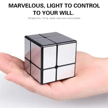QiYi 2x2x2 Mirror Cube Viteză Magic Cube Profesionale autocolante Puzzle Cub de Jucarii Educative Pentru Copii