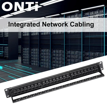 ONTi 19in 1U 24 Port Direct-prin CAT6 Patch Panel-uri de Rețea RJ45 Cablul Adaptor Keystone Jack Ethernet Cadru de Distribuție